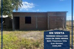 Terreno con Casa en Obra Negra